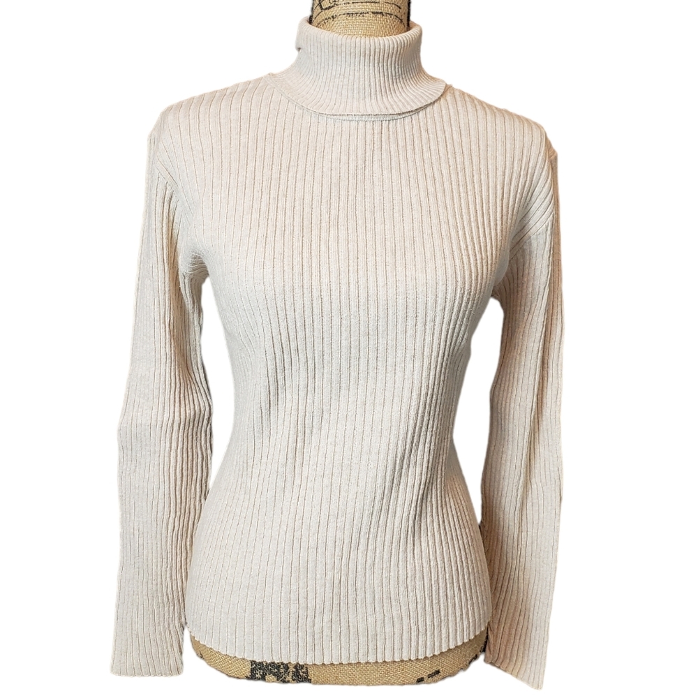 Turtleneck Oatmeal Colored Sweater